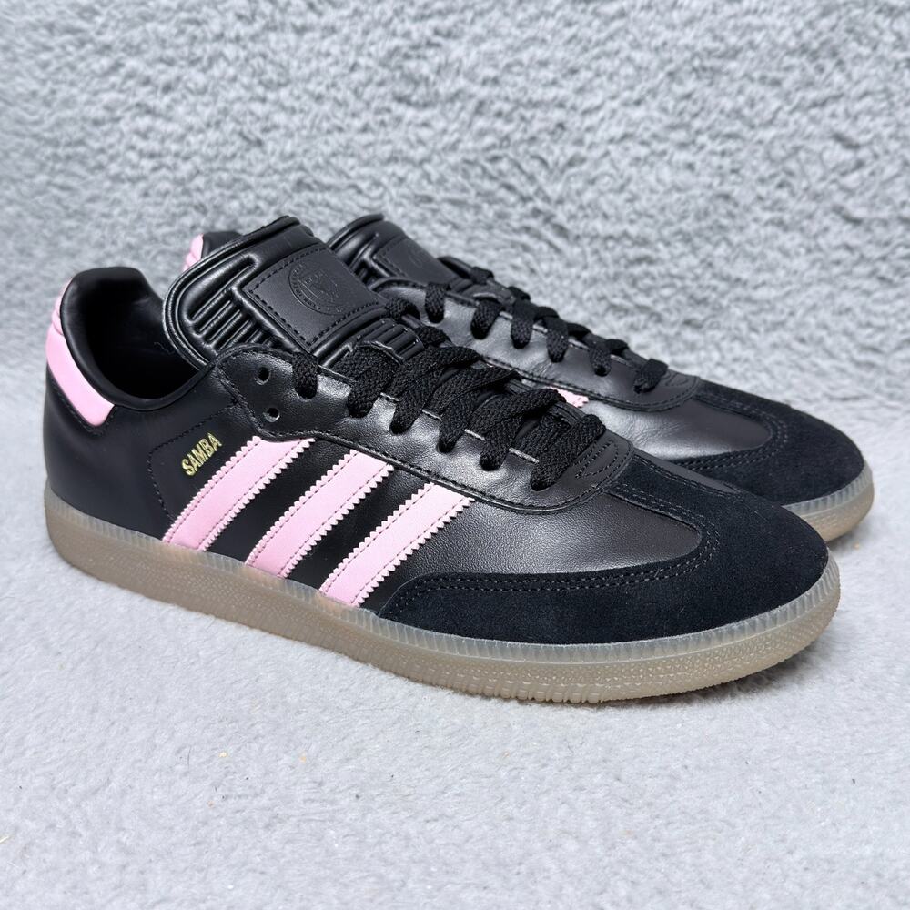 Adidas Samba Inter Miami CF Mens Size 9 Sneakers Black Pink Leather